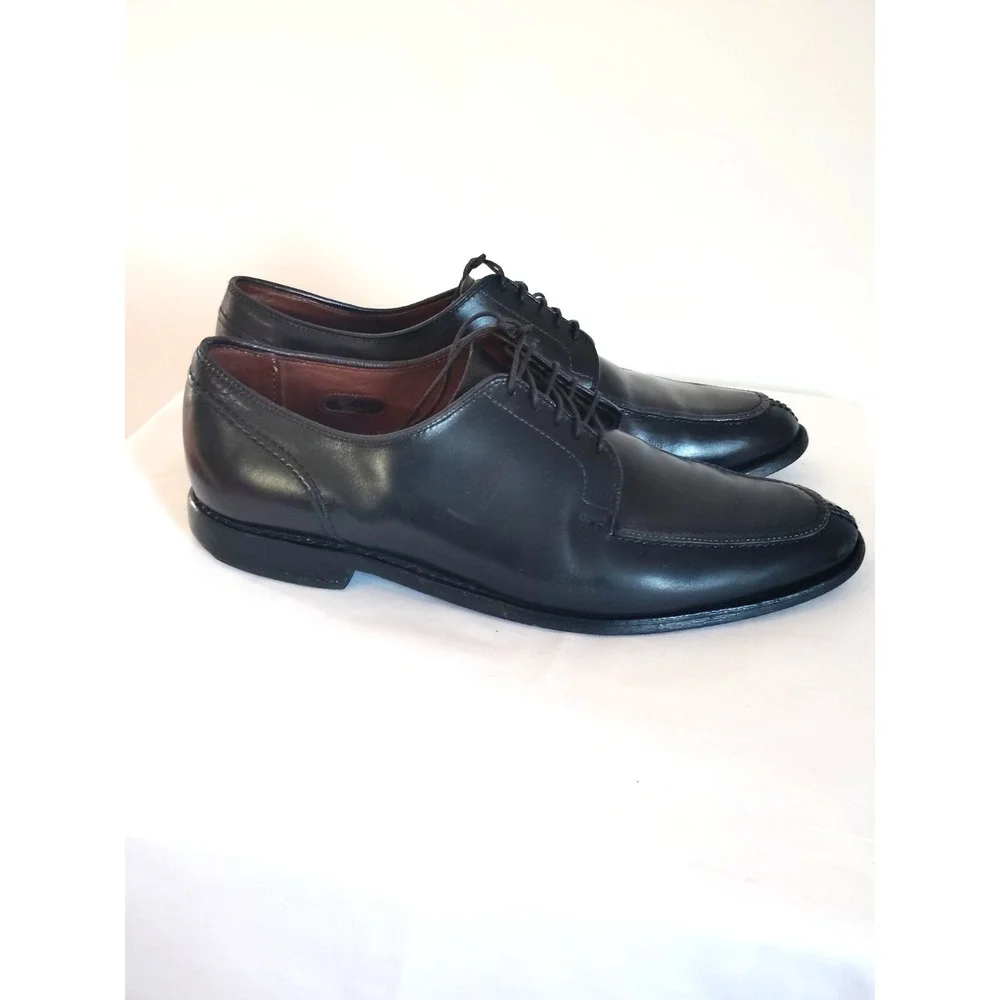 Allen Edmonds LaSalle Men 10.5D Black Leather Plain Toe Oxford Dress Shoes USA